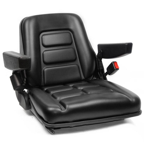 Universal Fold Down Forklift Seat with Safety belt and Armrest for Toyota Hyster - TICSEA Inc