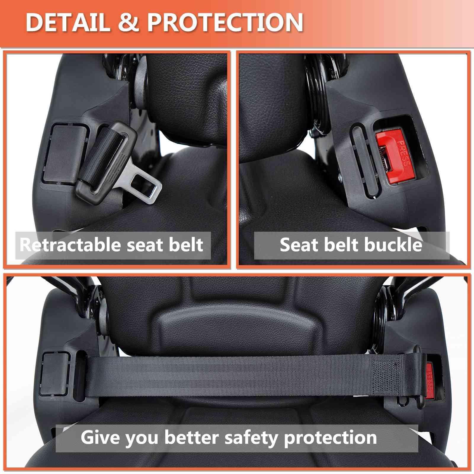Highback Low Suspension Tractor Seat, Adjustable Backrest Headrest and Slide Rails Forklift seat, Shock Absorber for Heavy Duty Excavator Harvester - TICSEA Inc