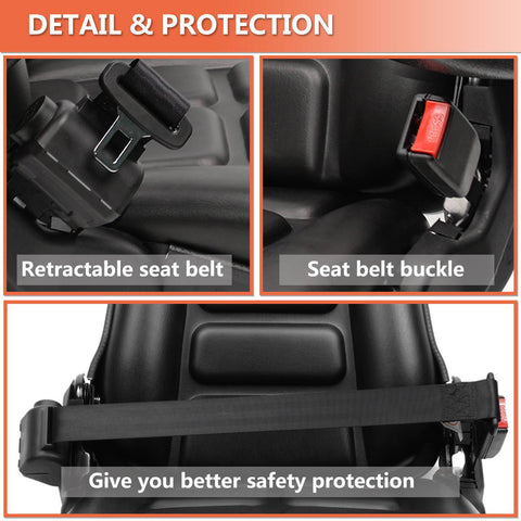 Universal Fold Down Forklift Seat with Safety belt and Armrest for Toyota Hyster - TICSEA Inc