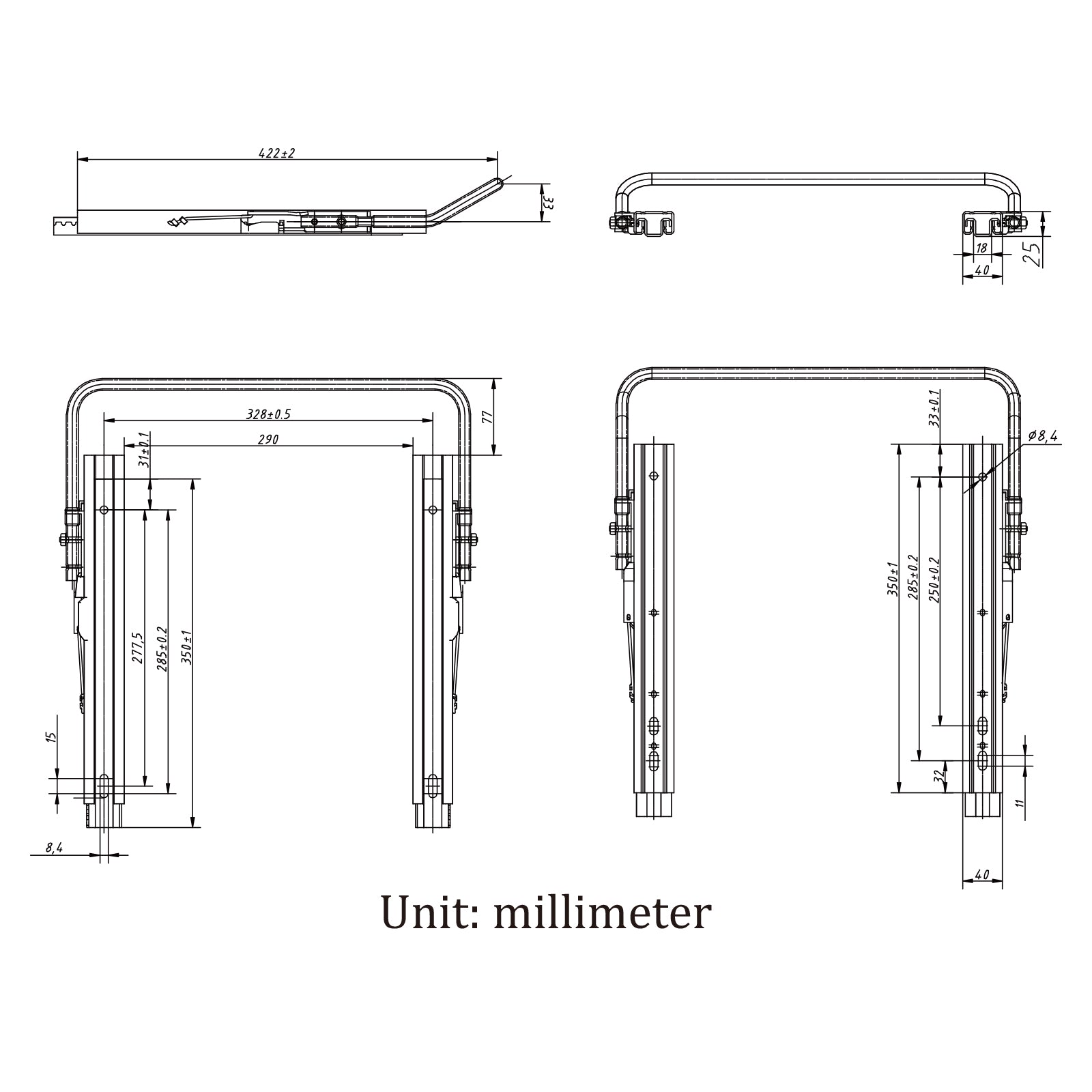 Universal Seat Sliders Seat Mounting Track, Dual Locking Rails Brackets Kit Compatible with Most Aftermarket Seats