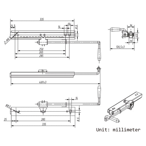 Universal Seat Sliders Seat Mounting Track, Dual Locking Rails Brackets Kit Compatible with Most Aftermarket Seats for Forklift, Tractor, Lawn Mower, Excavator Seats